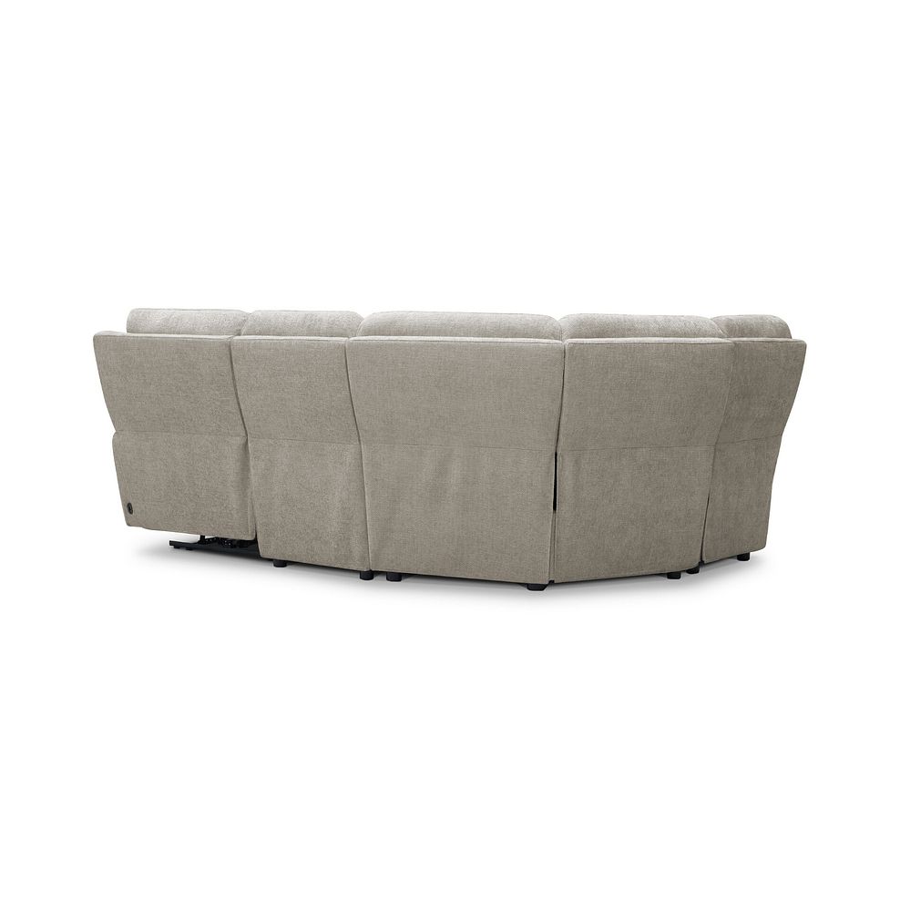 Ezra Group 5 Electric Recliner with Power Headrest & Lumbar Support in Hopsack Linen Fabric 7