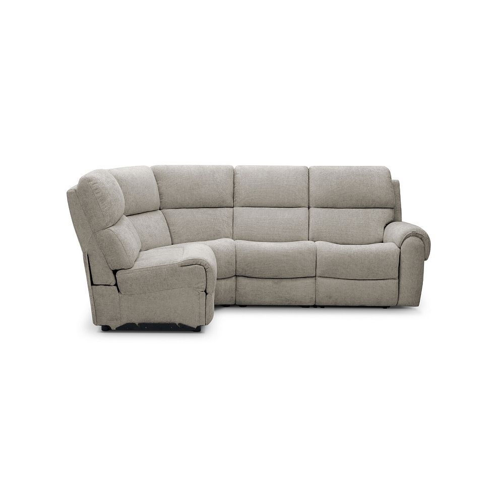 Ezra Group 5 Electric Recliner with Power Headrest & Lumbar Support in Hopsack Linen Fabric 6