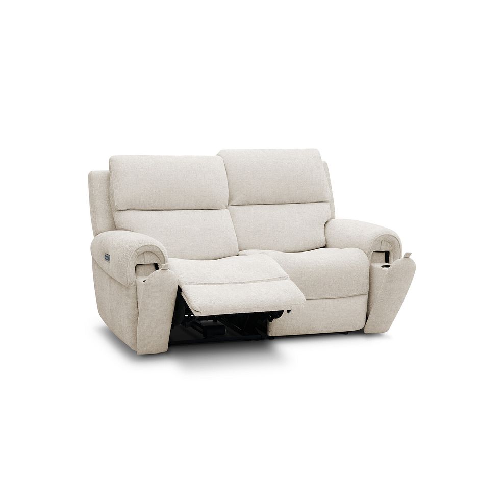Ezra Group 8 Electric Recliner in Hopsack Natural Fabric 2
