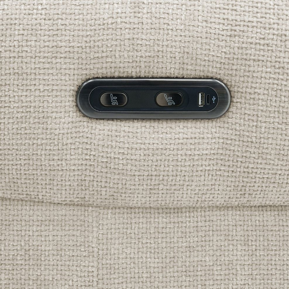 Ezra Group 8 Electric Recliner in Hopsack Natural Fabric 12