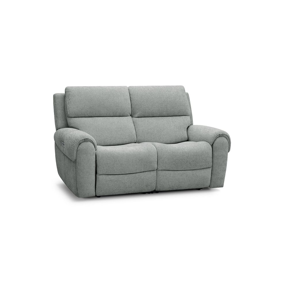 Ezra Group 8 Electric Recliner in Hopsack Platinum Fabric 1