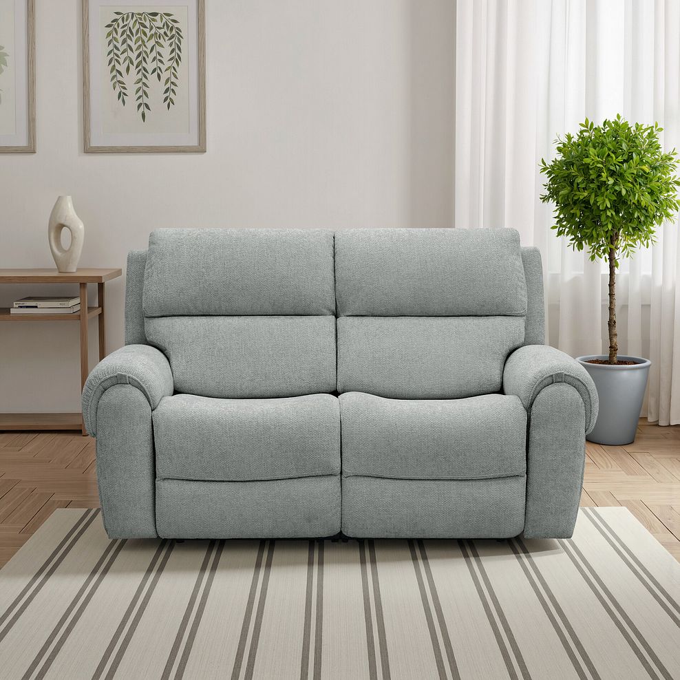 Ezra Group 8 Electric Recliner in Hopsack Platinum Fabric 1