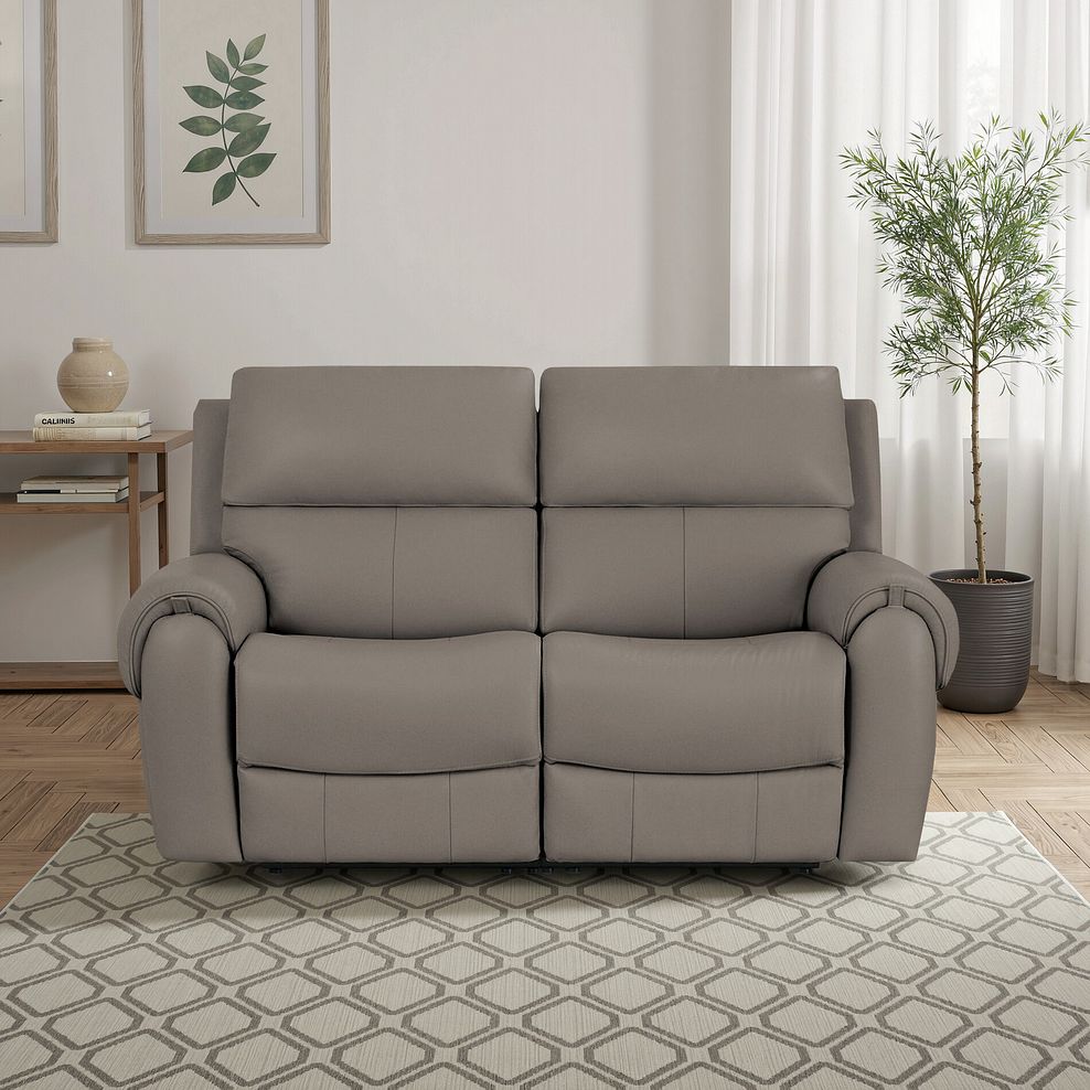 Ezra Group 8 Electric Recliner in Oyster Leather 1