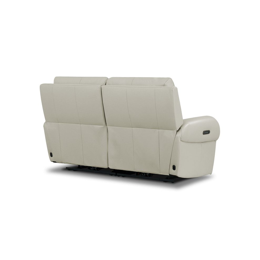 Ezra Group 8 Electric Recliner with Power Headrest & Lumbar Support in Bone China Leather 9