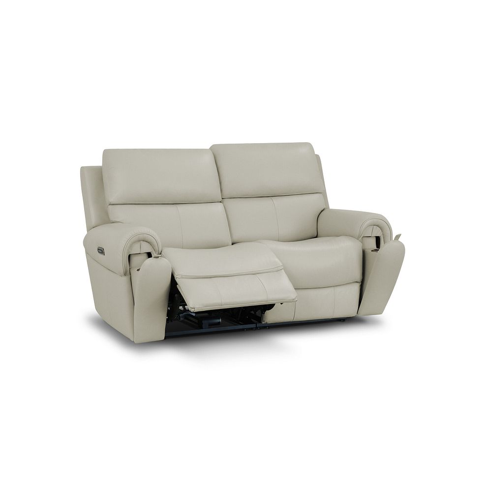 Ezra Group 8 Electric Recliner with Power Headrest & Lumbar Support in Bone China Leather 2