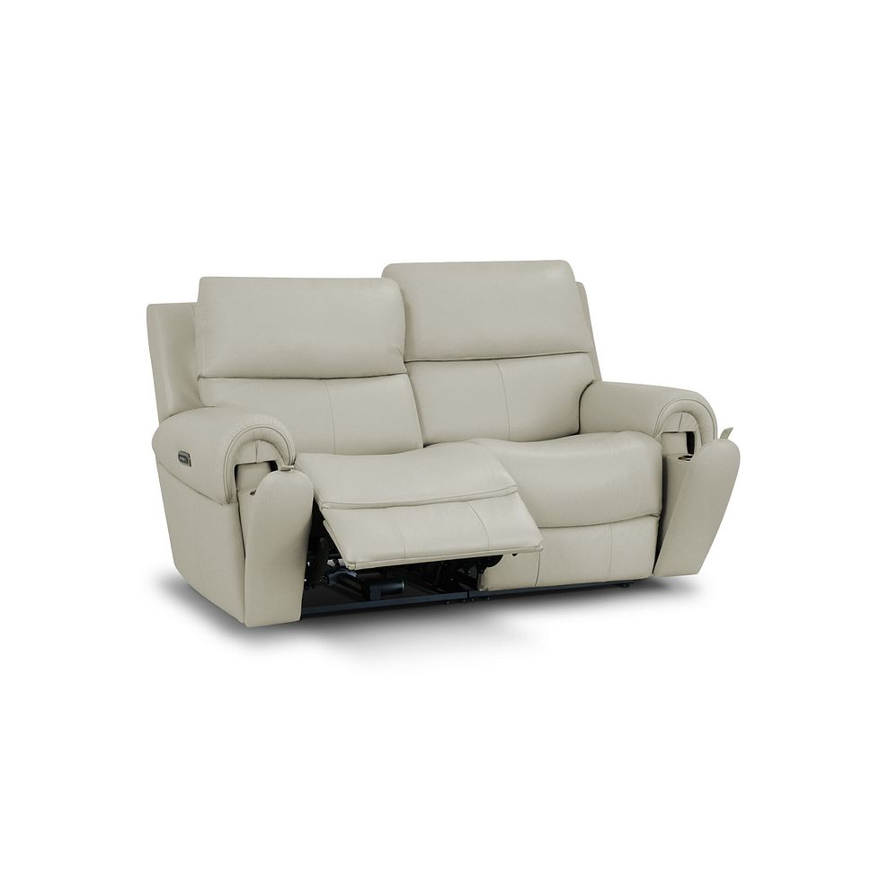 Ezra Group 8 Electric Recliner with Power Headrest & Lumbar Support in Bone China Leather 3
