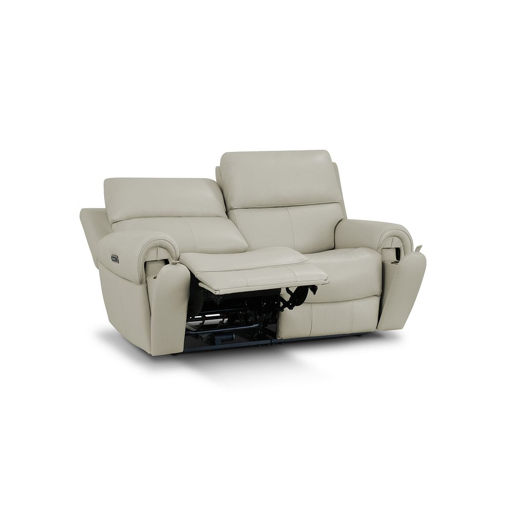 Ezra Group 8 Electric Recliner with Power Headrest & Lumbar Support in Bone China Leather 4