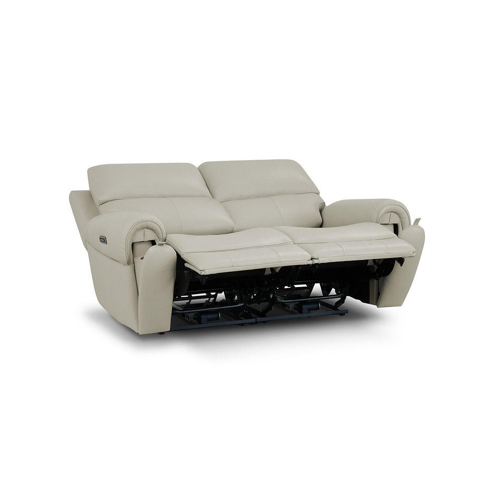 Ezra Group 8 Electric Recliner with Power Headrest & Lumbar Support in Bone China Leather 5