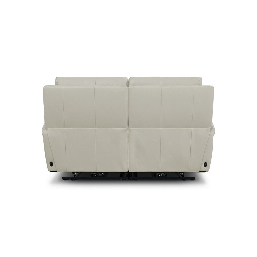 Ezra Group 8 Electric Recliner with Power Headrest & Lumbar Support in Bone China Leather 10