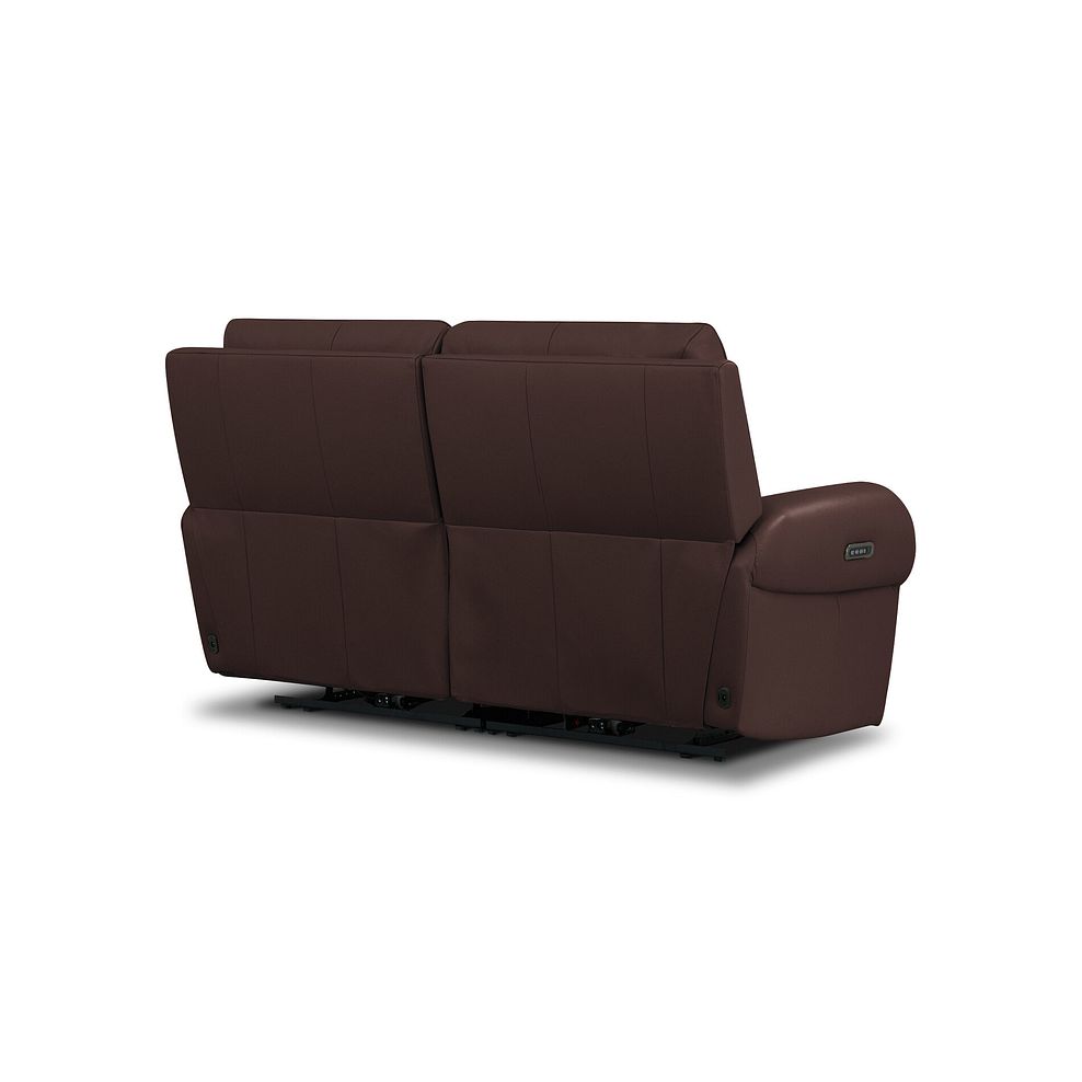 Ezra Group 8 Electric Recliner with Power Headrest & Lumbar Support in Chestnut Leather 9