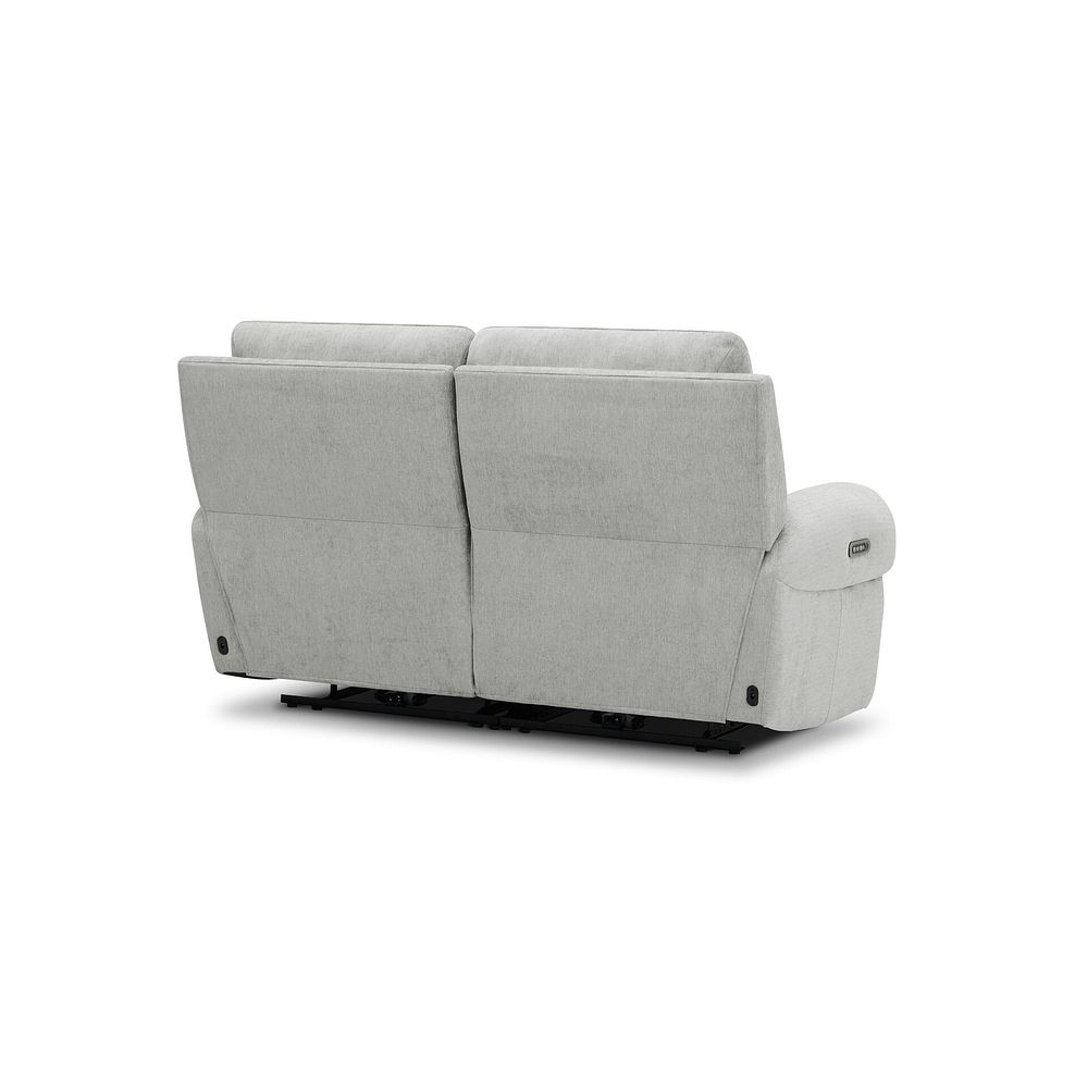 Ezra Group 8 Electric Recliner with Power Headrest & Lumbar Support in Darwin Silver Fabric 9