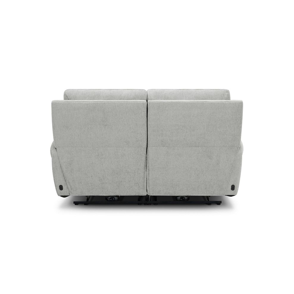 Ezra Group 8 Electric Recliner with Power Headrest & Lumbar Support in Darwin Silver Fabric 10