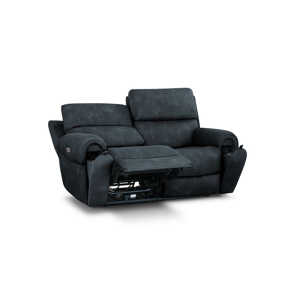Ezra Group 8 Electric Recliner with Power Headrest & Lumbar Support in Dexter Shadow Fabric 4