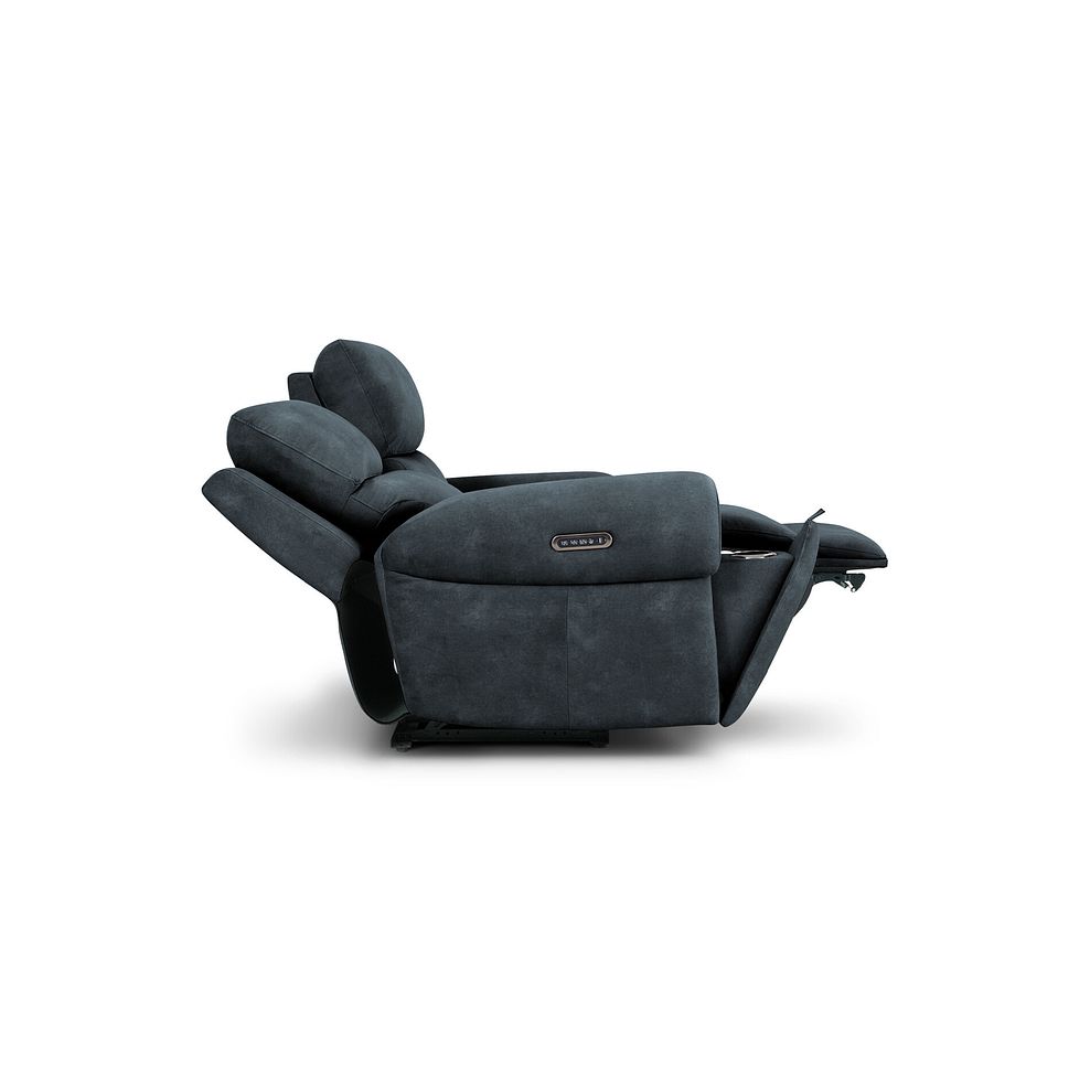 Ezra Group 8 Electric Recliner with Power Headrest & Lumbar Support in Dexter Shadow Fabric 7