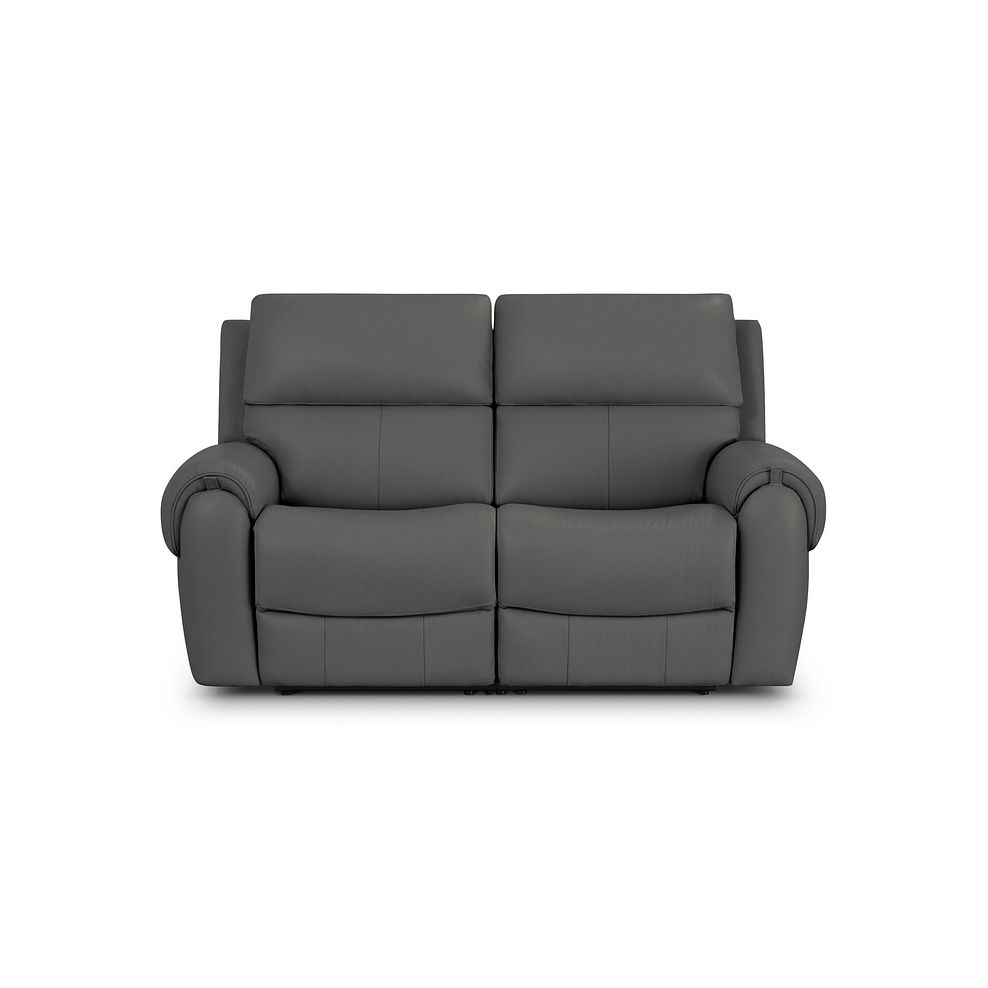 Ezra Group 8 Electric Recliner with Power Headrest & Lumbar Support in Elephant Grey Leather 6