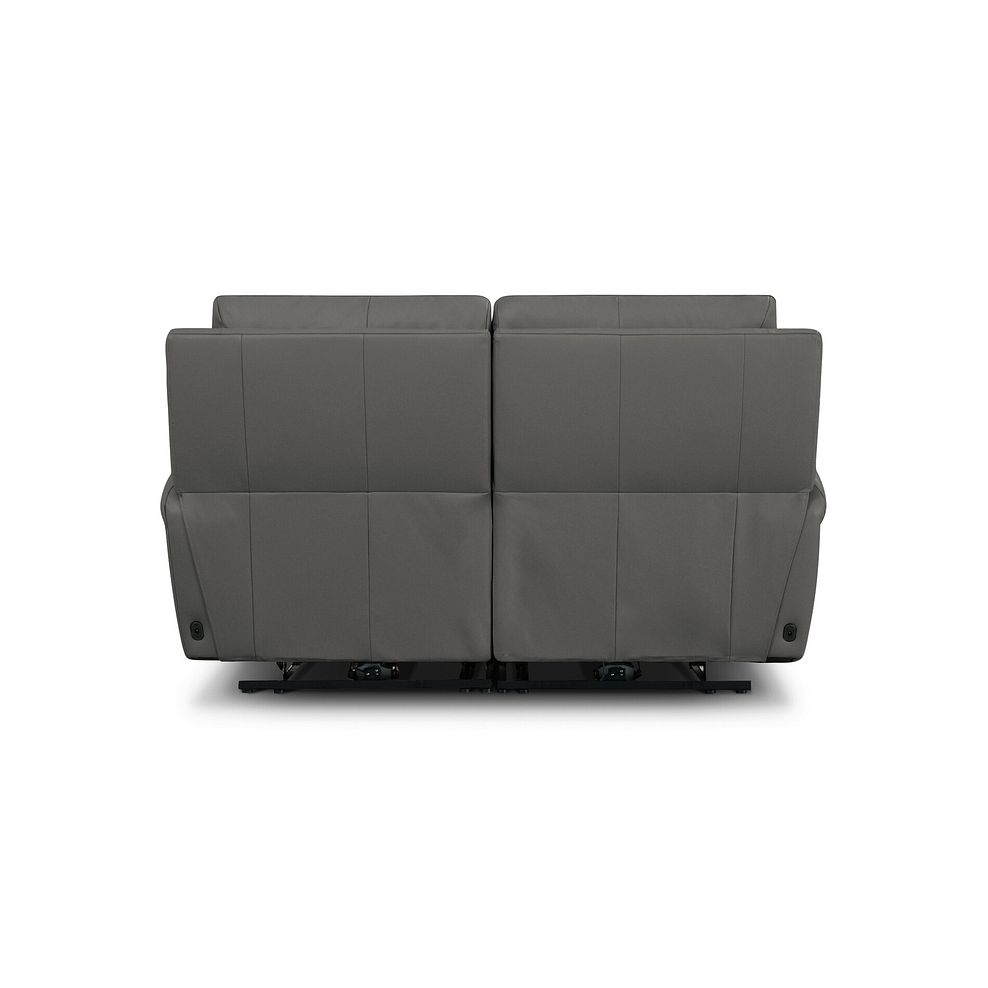 Ezra Group 8 Electric Recliner with Power Headrest & Lumbar Support in Elephant Grey Leather 10