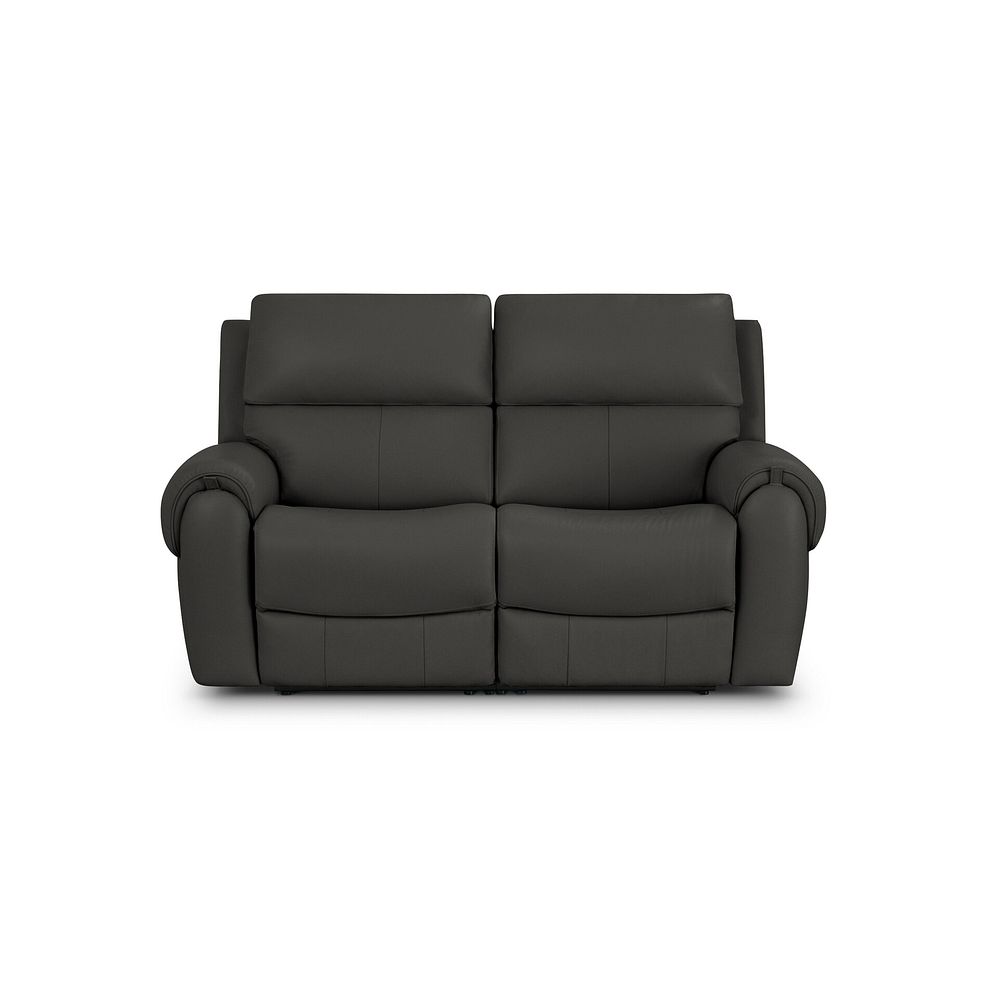 Ezra Group 8 Electric Recliner with Power Headrest & Lumbar Support in Storm Leather 6