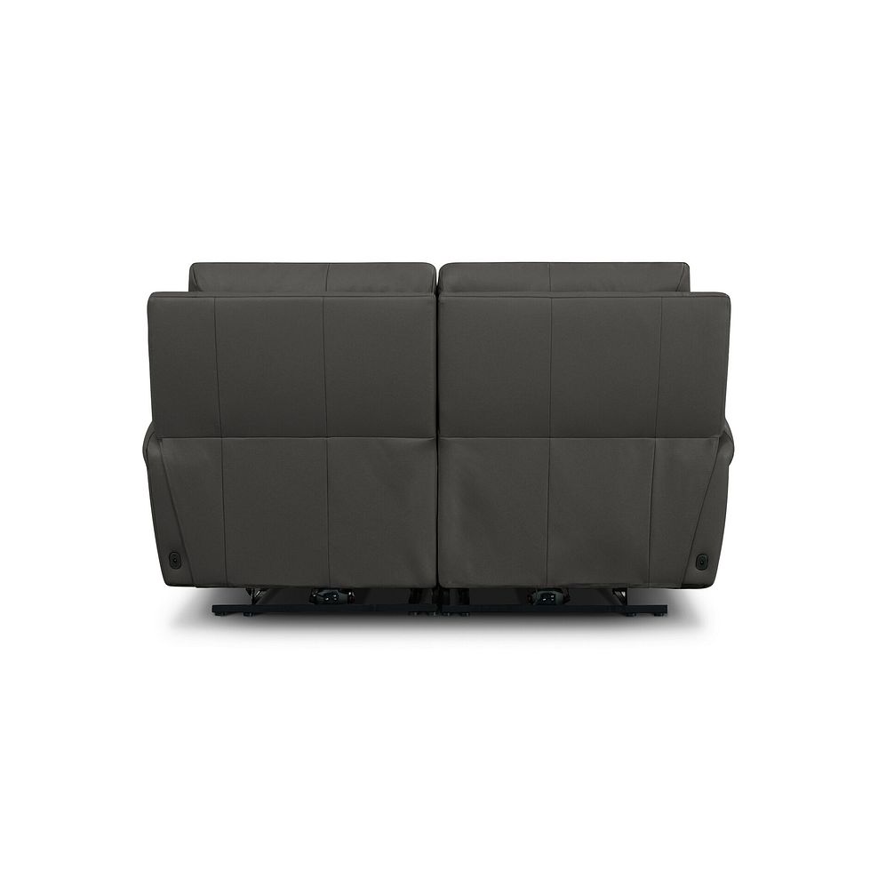 Ezra Group 8 Electric Recliner with Power Headrest & Lumbar Support in Storm Leather 10
