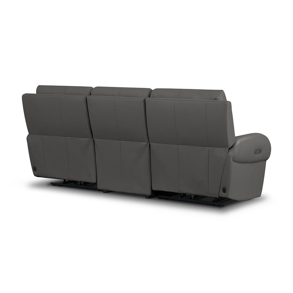 Ezra Group 9 Electric Recliner in Elephant Grey Leather 7