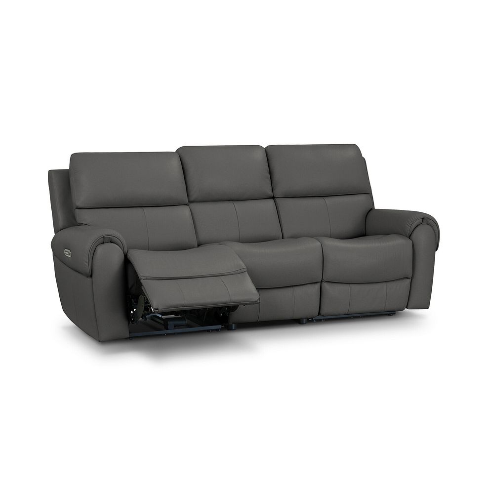 Ezra Group 9 Electric Recliner in Elephant Grey Leather 2