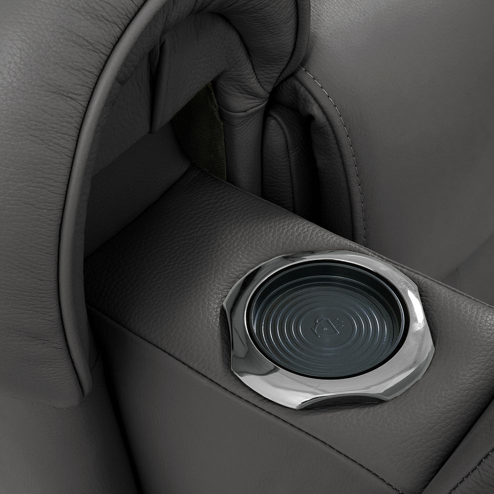 Ezra Group 9 Electric Recliner in Elephant Grey Leather 9