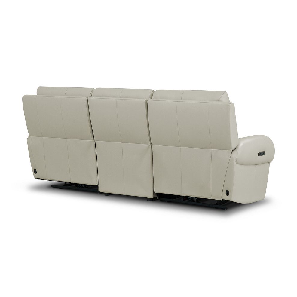 Ezra Group 9 Electric Recliner with Power Headrest & Lumbar Support in Bone China Leather 8