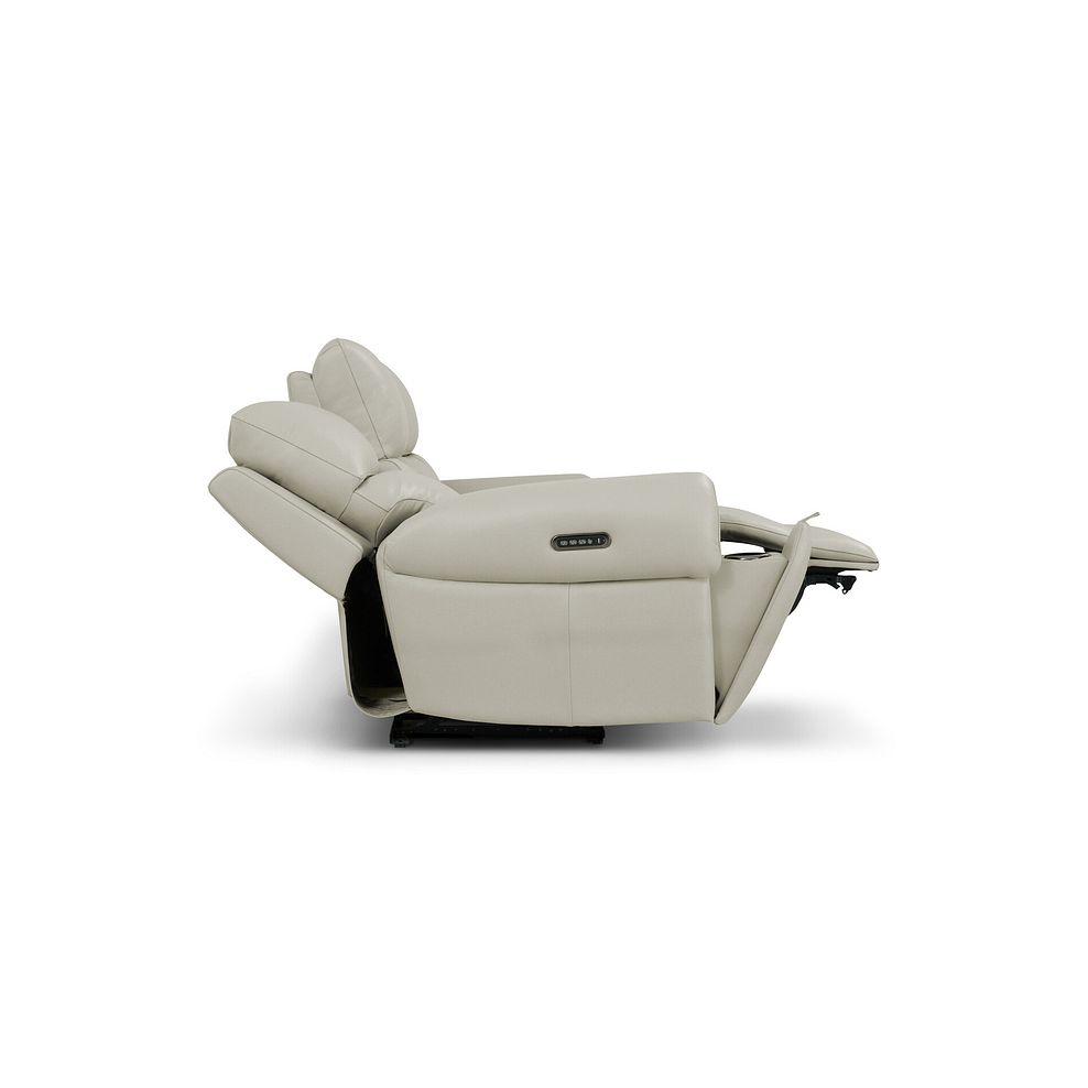 Ezra Group 9 Electric Recliner with Power Headrest & Lumbar Support in Bone China Leather 7