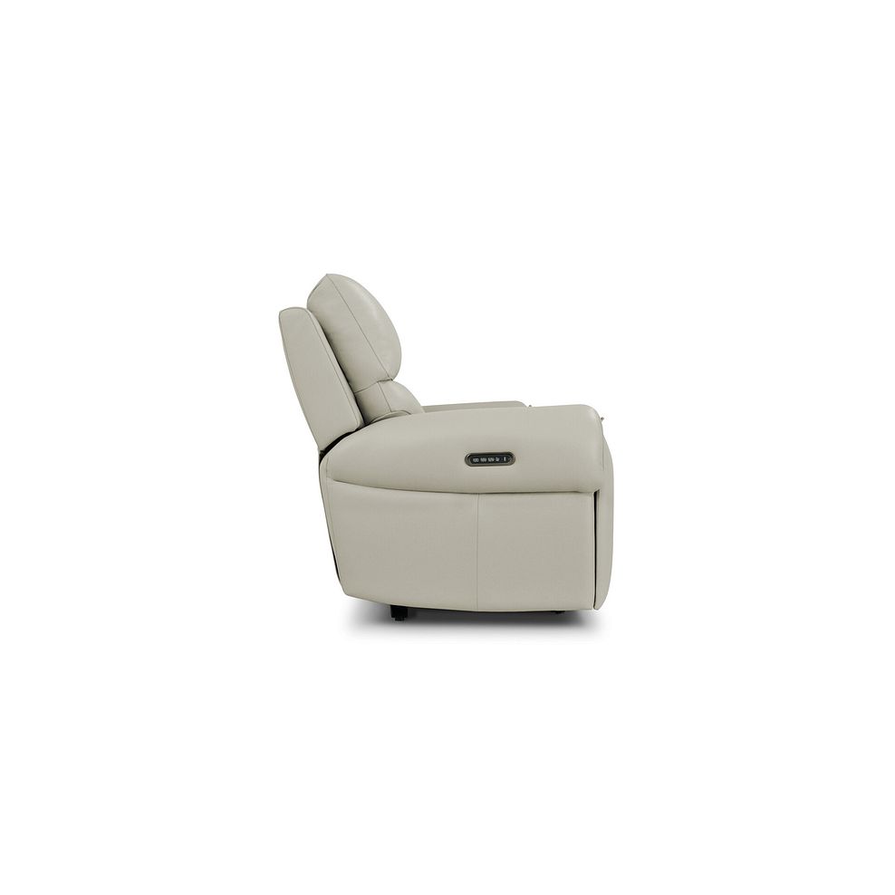 Ezra Group 9 Electric Recliner with Power Headrest & Lumbar Support in Bone China Leather 6