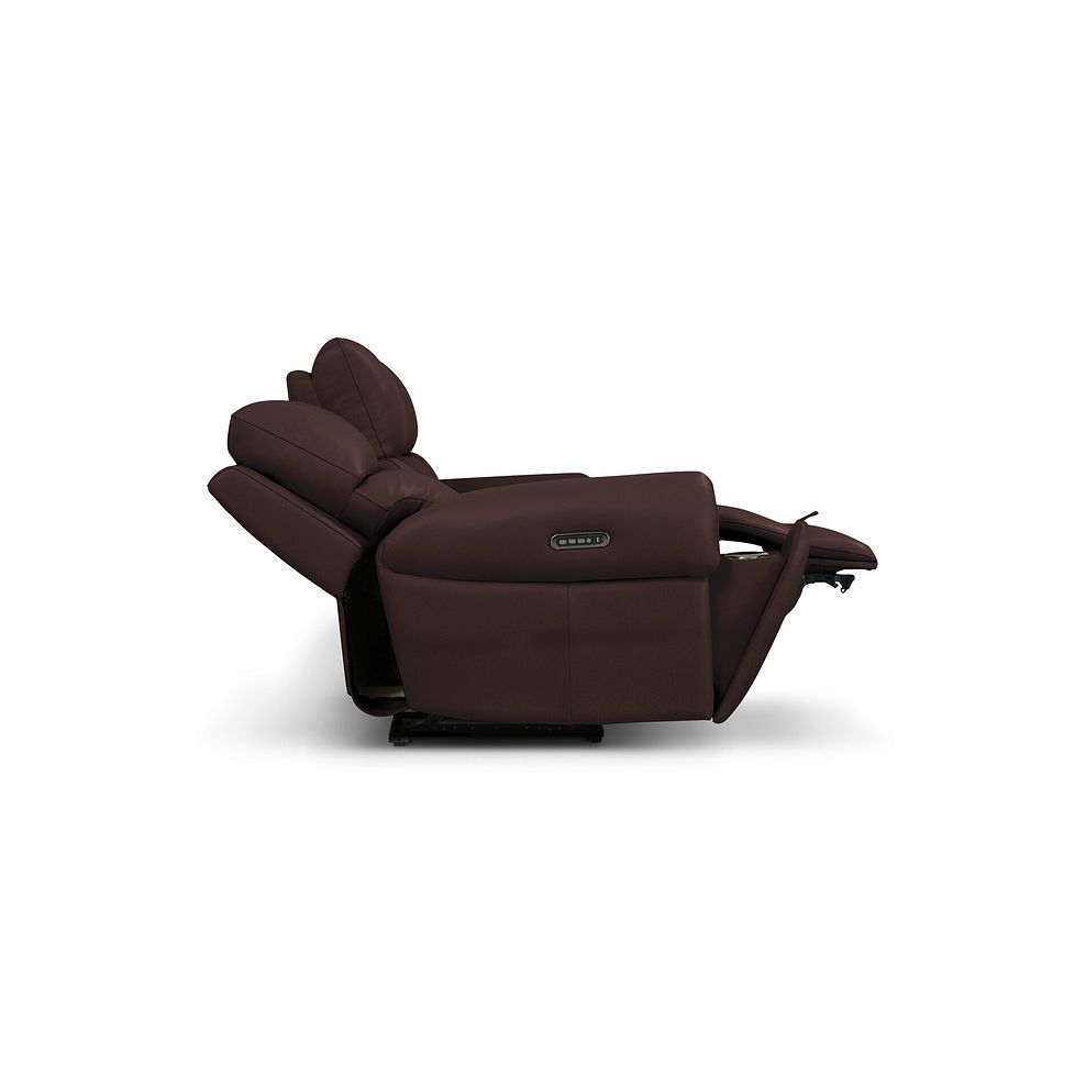 Ezra Group 9 Electric Recliner with Power Headrest & Lumbar Support in Chestnut Leather 7