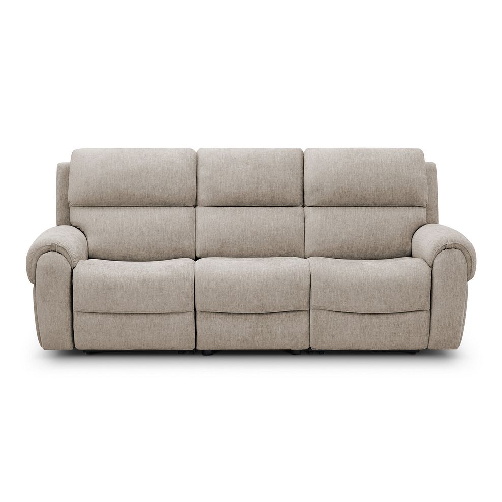 Ezra Group 9 Electric Recliner with Power Headrest  Lumbar Support in Darwin Mink Fabric 8