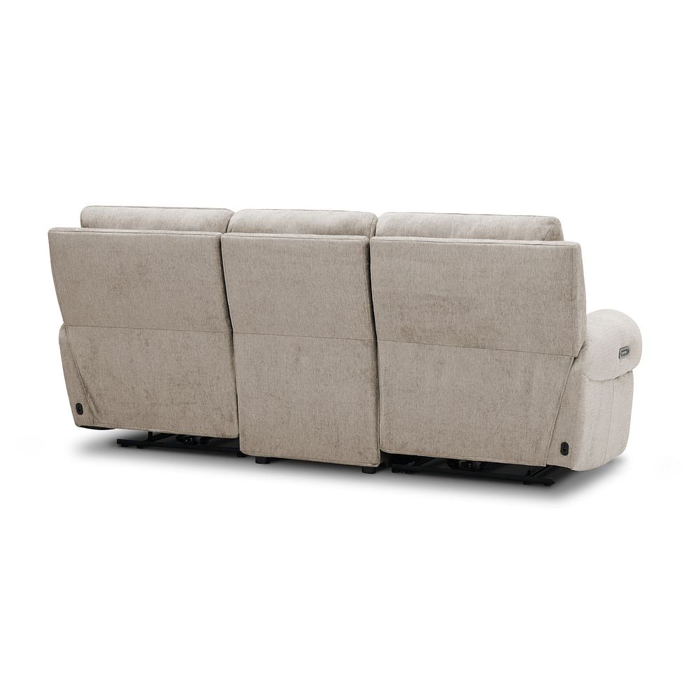 Ezra Group 9 Electric Recliner with Power Headrest  Lumbar Support in Darwin Mink Fabric 11