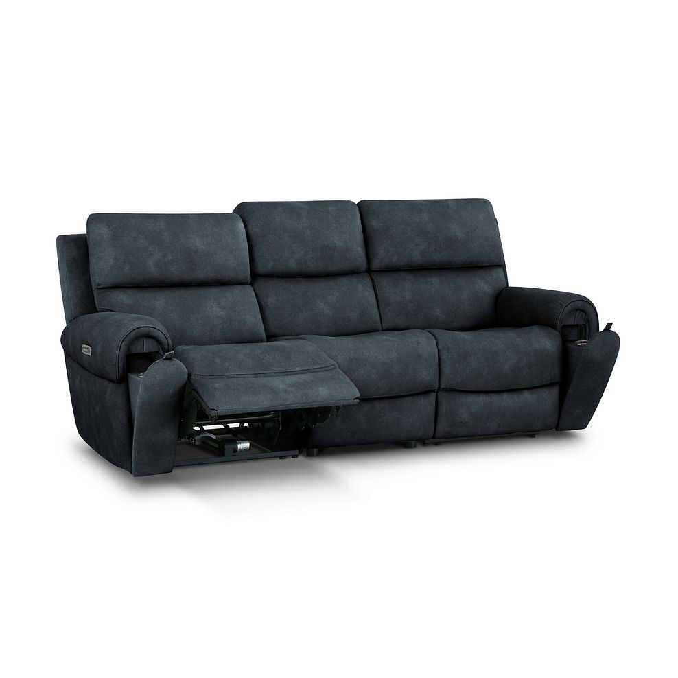 Ezra Group 9 Electric Recliner with Power Headrest & Lumbar Support in Dexter Shadow Fabric 2