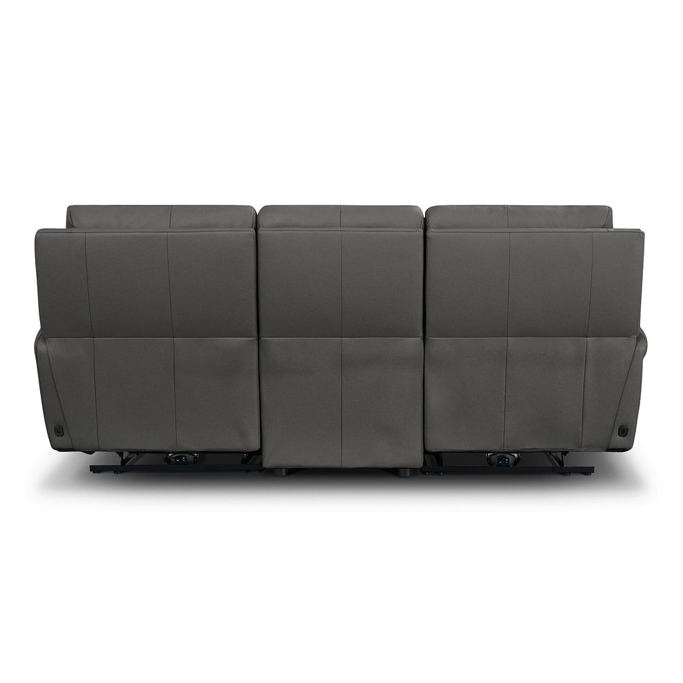 Ezra Group 9 Electric Recliner with Power Headrest & Lumbar Support in Elephant Grey Leather 9