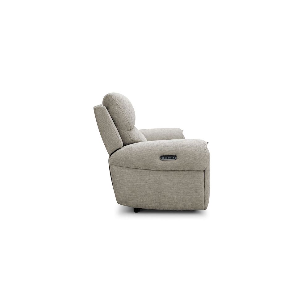 Ezra Group 9 Electric Recliner with Power Headrest & Lumbar Support in Hopsack Linen Fabric 8