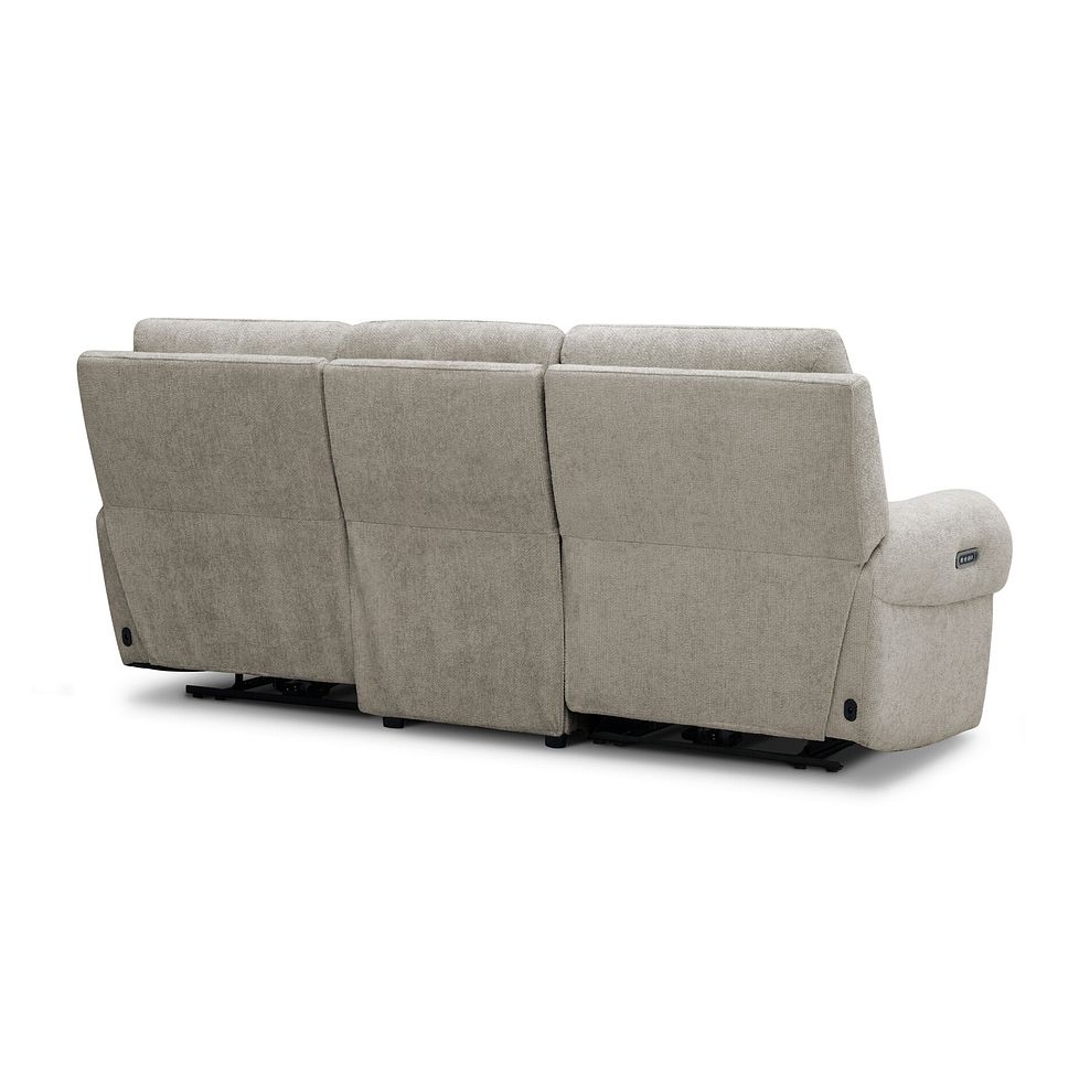 Ezra Group 9 Electric Recliner with Power Headrest & Lumbar Support in Hopsack Linen Fabric 10