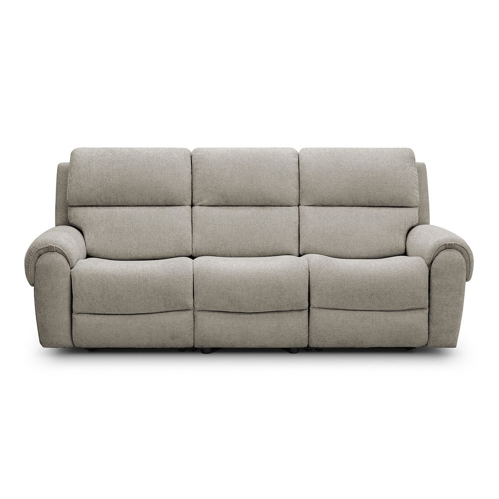 Ezra Group 9 Electric Recliner with Power Headrest & Lumbar Support in Hopsack Linen Fabric 7