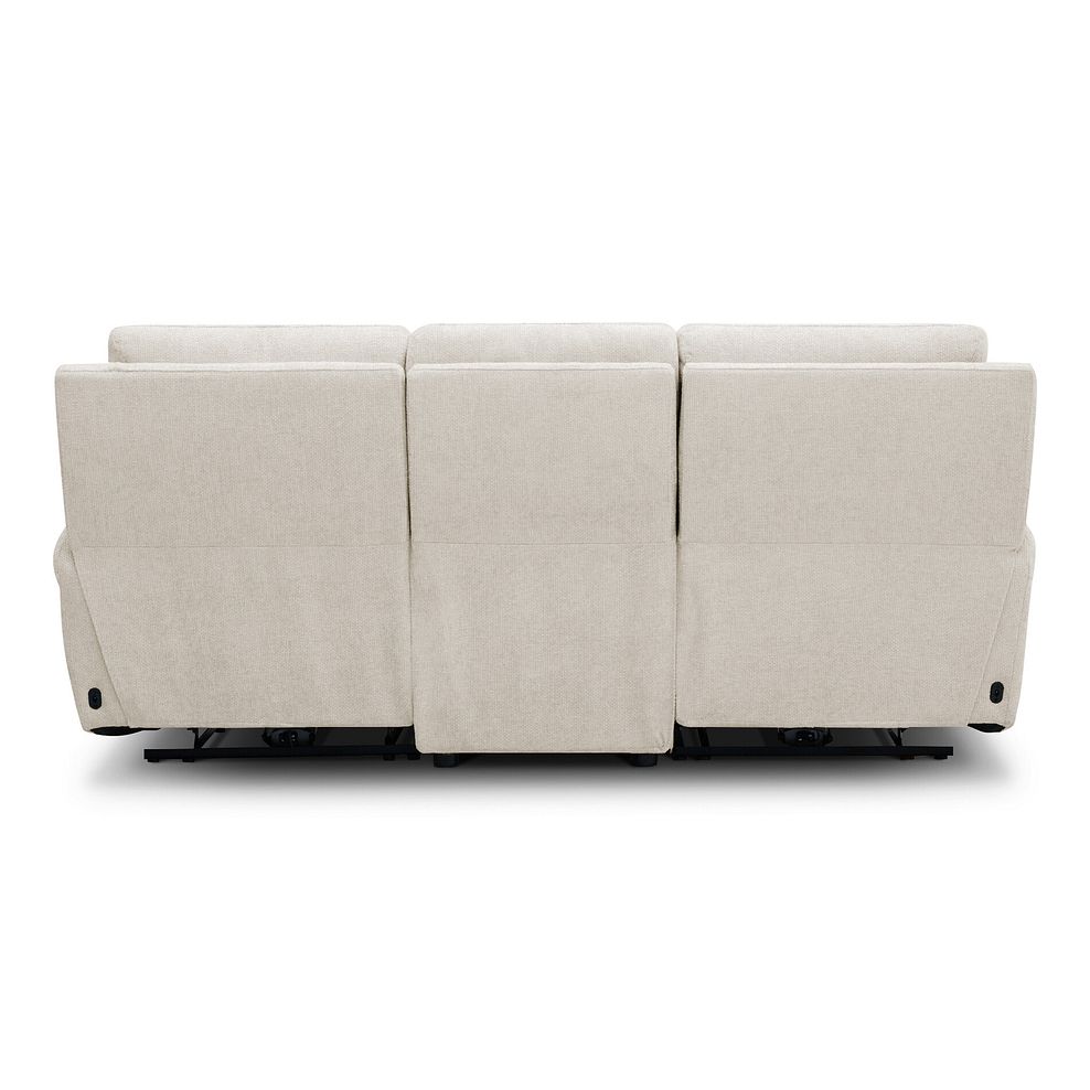 Ezra Group 9 Electric Recliner with Power Headrest & Lumbar Support in Hopsack Natural Fabric 11