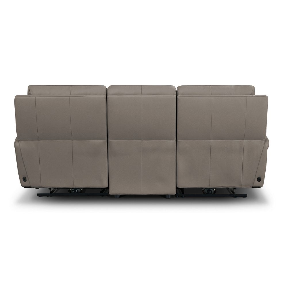 Ezra Group 9 Electric Recliner with Power Headrest  Lumbar Support in Oyster Leather 12