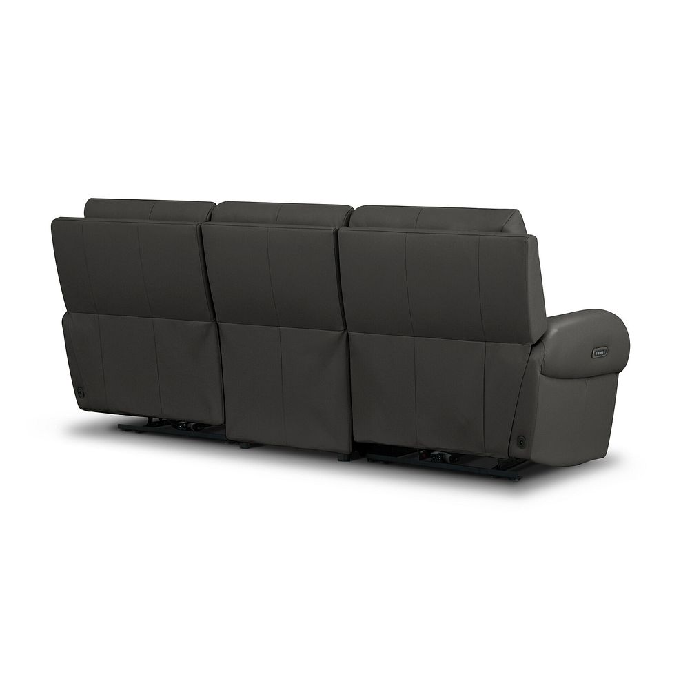 Ezra Group 9 Electric Recliner with Power Headrest & Lumbar Support in Storm Leather 8