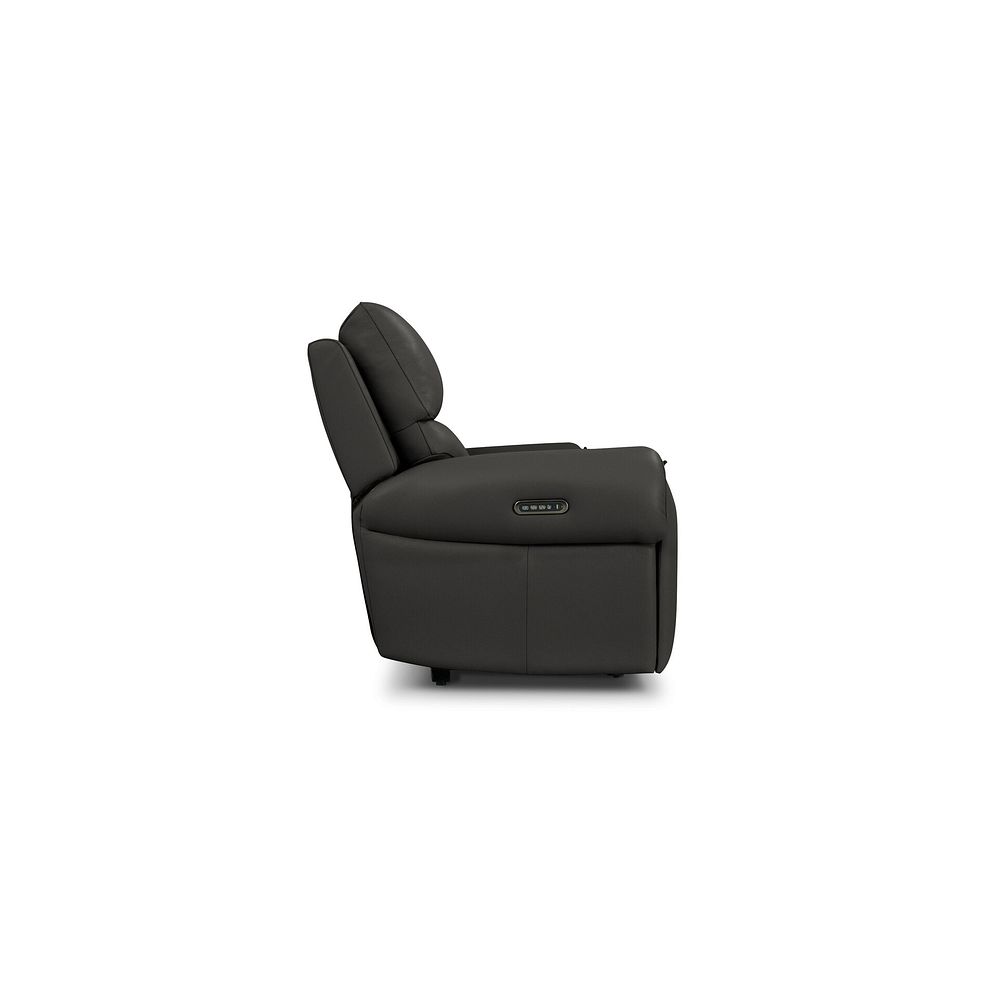 Ezra Group 9 Electric Recliner with Power Headrest & Lumbar Support in Storm Leather 6