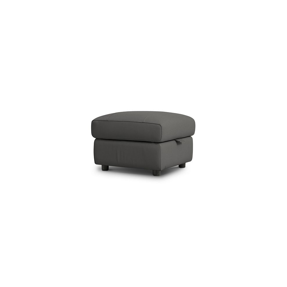 Ezra Storage Footstool in Elephant Grey Leather 1