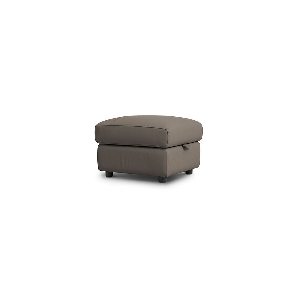 Ezra Storage Footstool in Oyster Leather 1