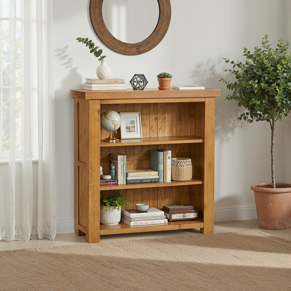Hercules Rustic Solid Oak Small Bookcase 8
