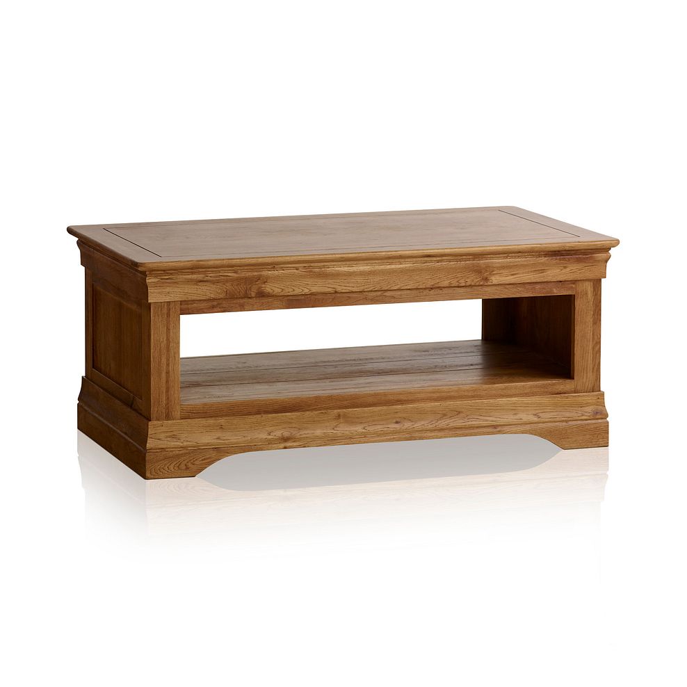 French Farmhouse Rustic Solid Oak Coffee Table 1