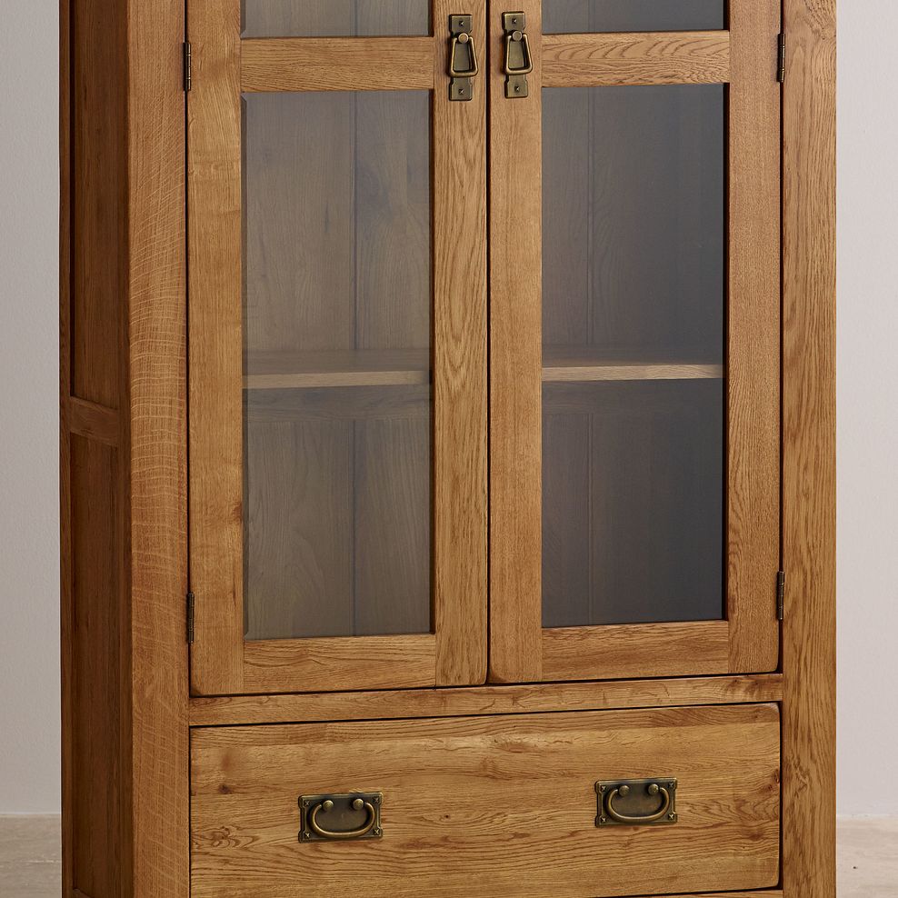 French Farmhouse Rustic Solid Oak Display Cabinet Thumbnail 3