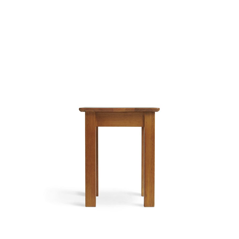 French Farmhouse Rustic Solid Oak Dressing Table Stool 3