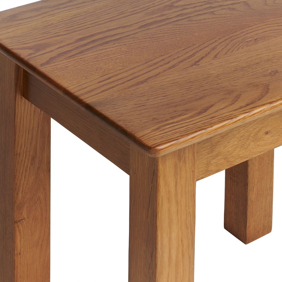 French Farmhouse Rustic Solid Oak Dressing Table Stool 4