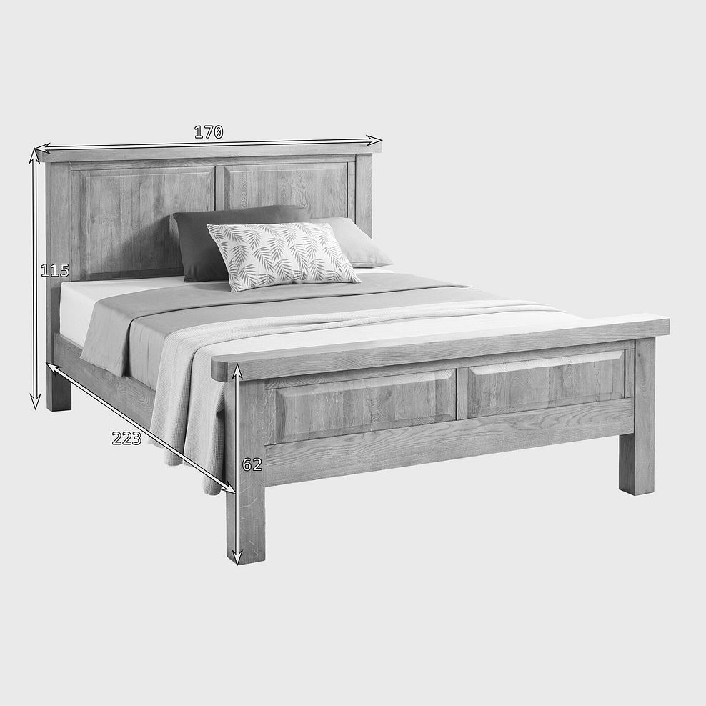 Hercules Rustic Solid Oak King-Size Bed 3