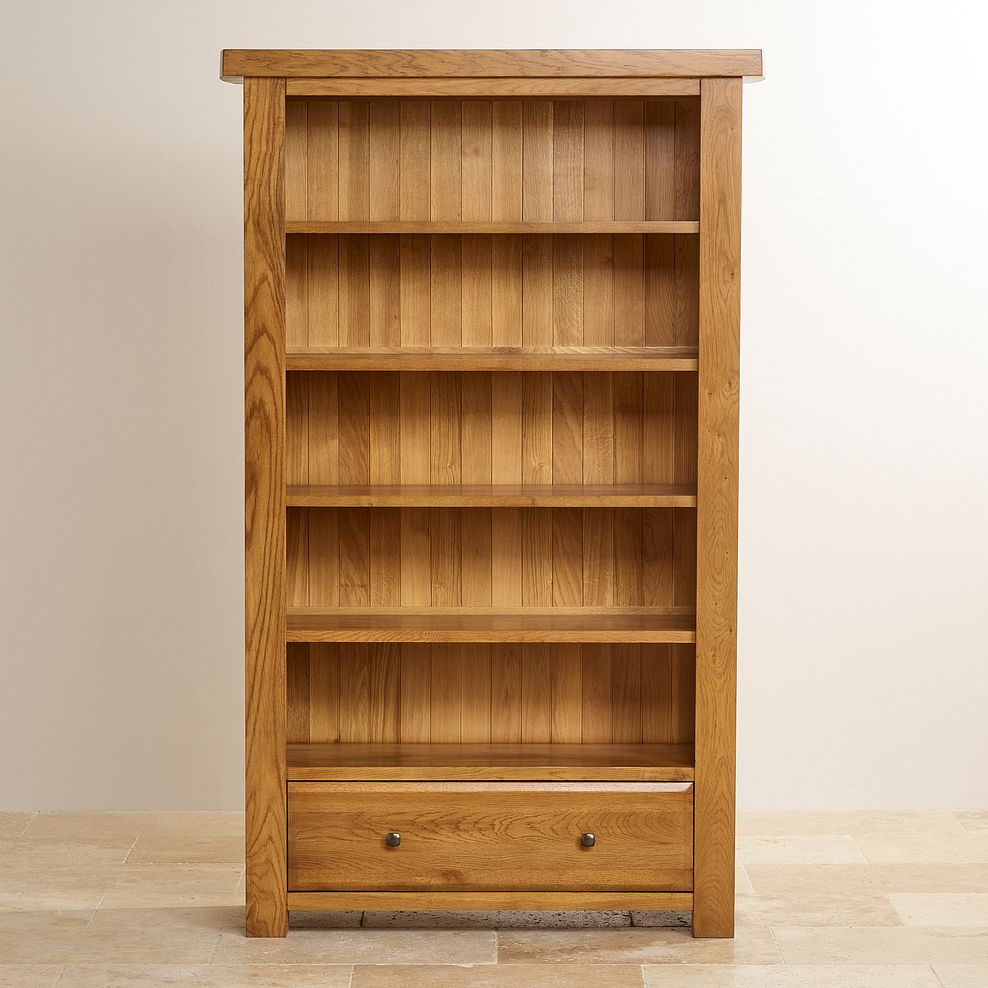 Hercules Rustic Solid Oak Tall Bookcase 3