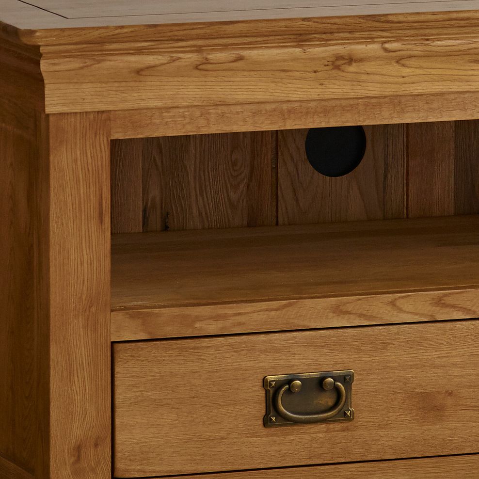 French Farmhouse Rustic Solid Oak Corner TV Cabinet 3